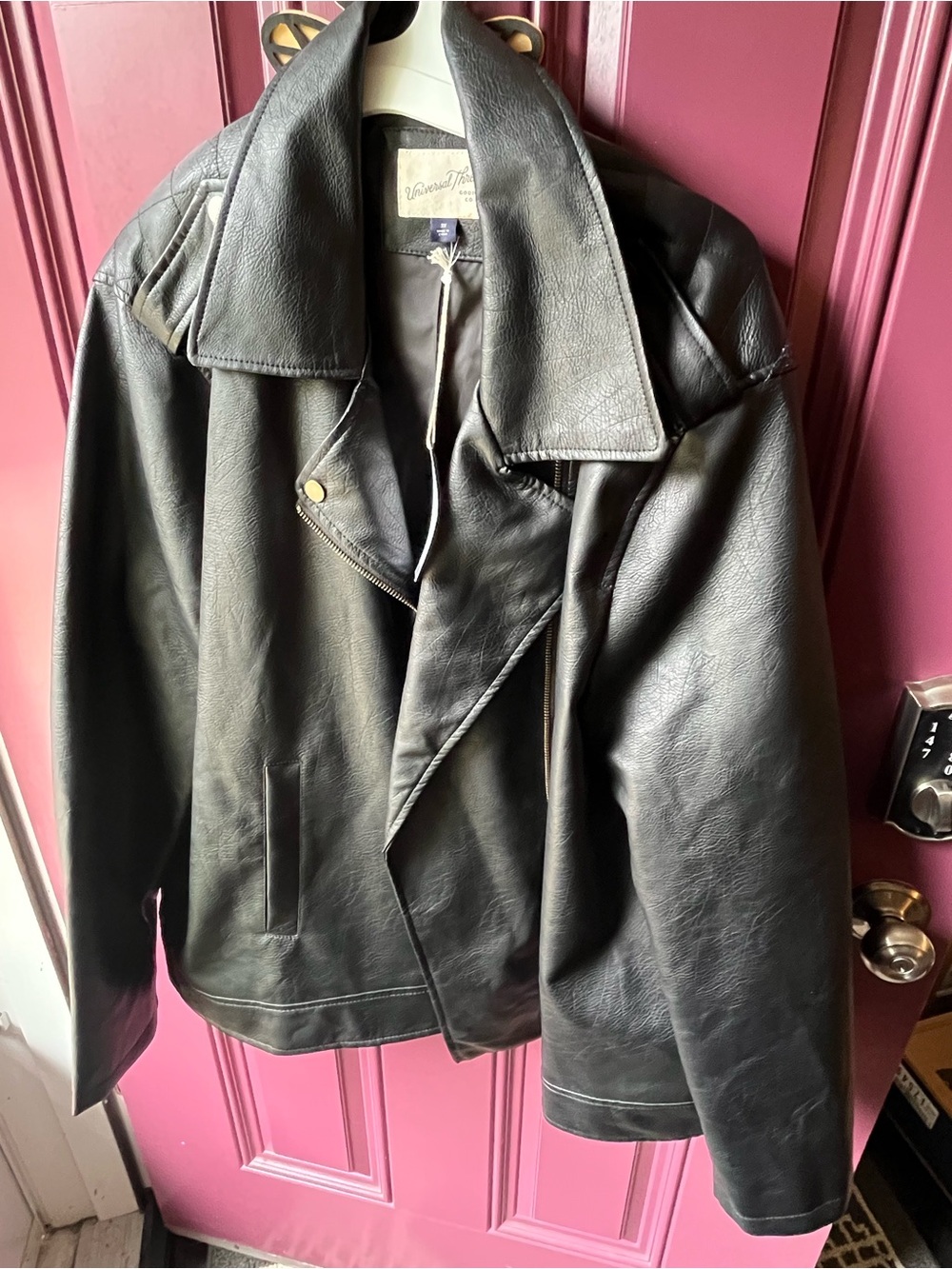 Universal Thread Plus Size Black Leather Jacket New With Tags